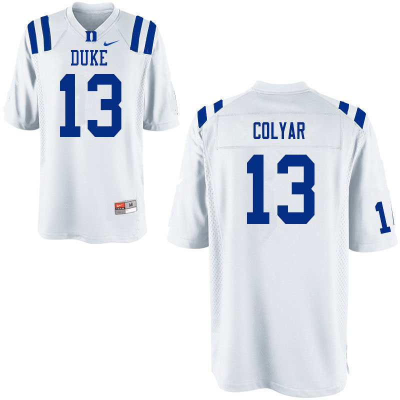 Men #13 Jack Colyar Duke White Devils College Football Jerseys Sale-White